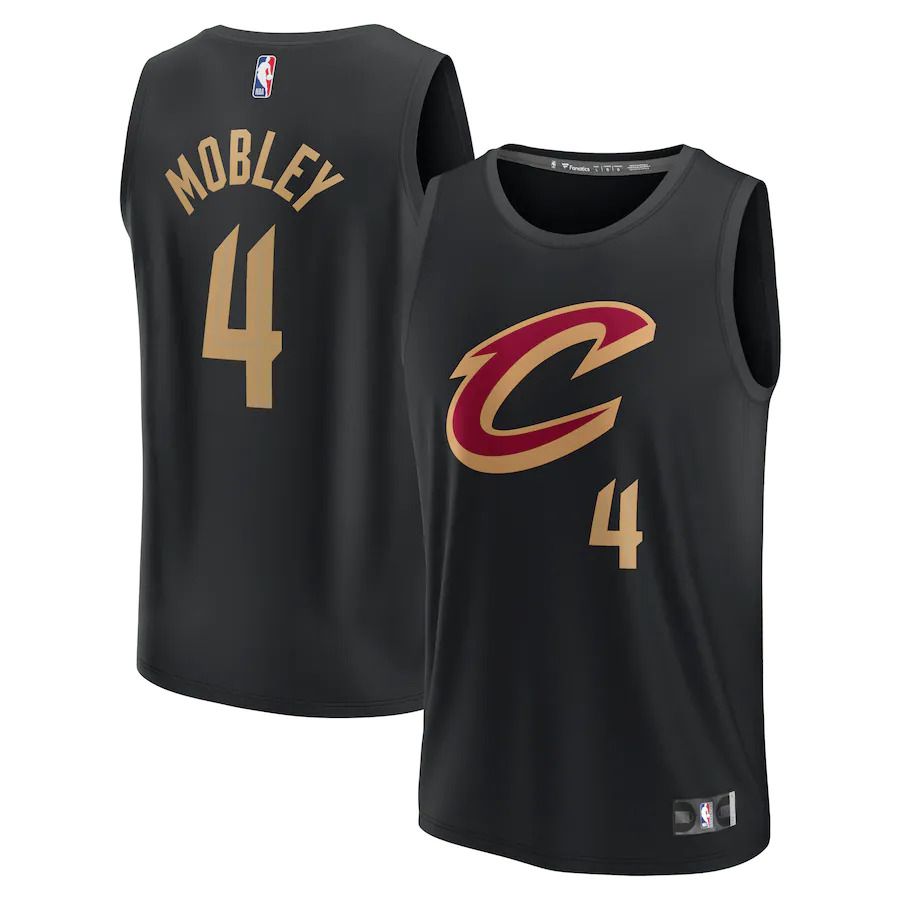 Men Cleveland Cavaliers #4 Evan Mobley Fanatics Branded Black Statement Edition 2022-23 Fast Break Replica Player NBA Jersey->cleveland cavaliers->NBA Jersey
